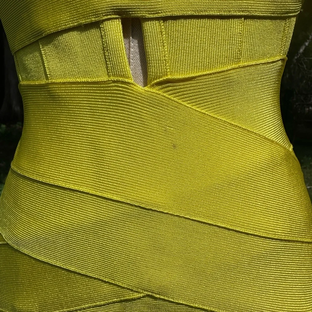 Bandage Dress Yellow XS - Picture 2 of 5